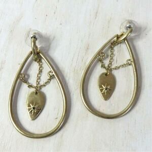 Large Tear Drop Hoop Earrings